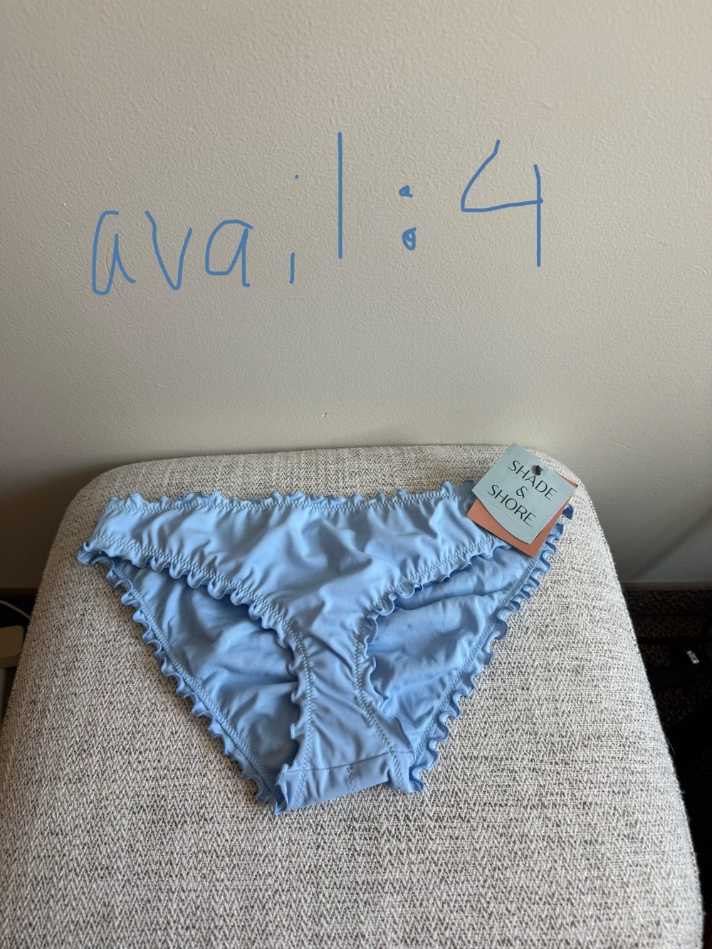 Shade & Shore Baby Blue Ruffle Bikini Bottoms